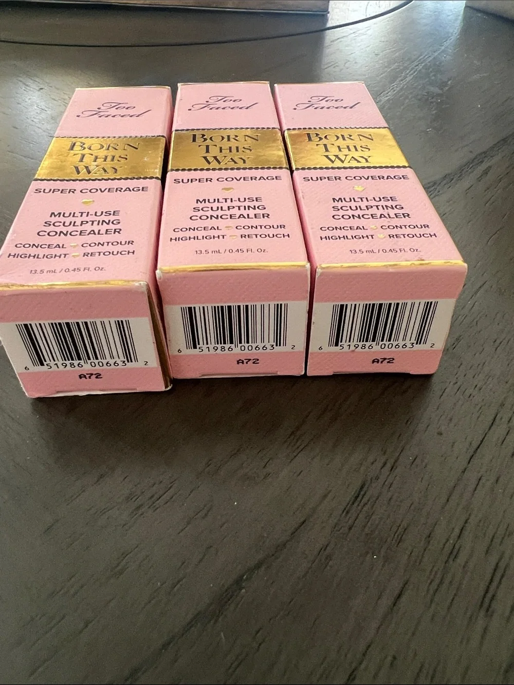 Too Faced Born This Way Sculpting Concealer lot of 3 shade- Ganache